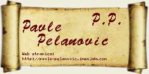 Pavle Pelanović vizit kartica